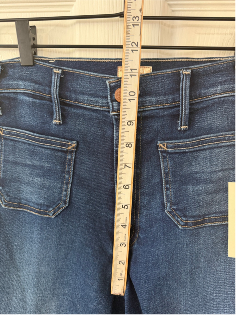 NWT MOTHER Lil’ Hustler Roller Patch Pocket Sneak Jeans 26 Petite wide leg - Picture 3 of 8
